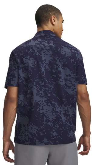 Under Armour Drive Chill Printed polo homme, midnight navy/halo grey
