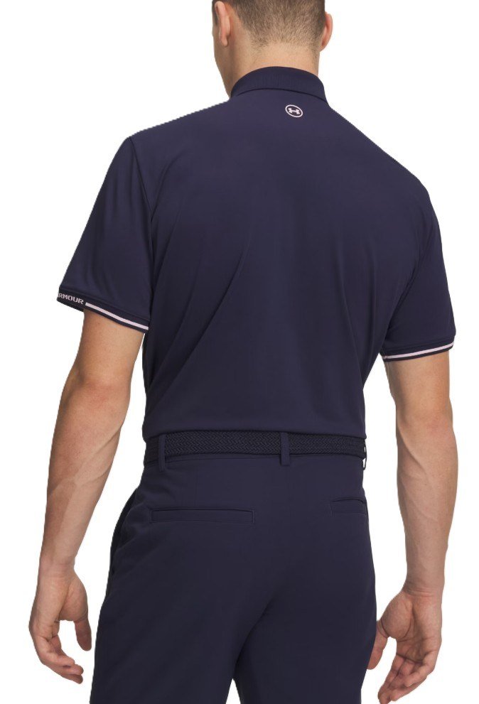 Under Armour Dry Pique polo homme, midnight navy/prime pink