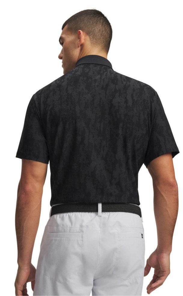 Under Armour Dry Jacquard polo homme, noir/anthracite