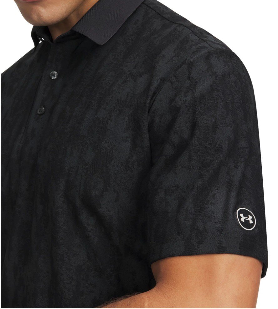 Under Armour Dry Jacquard polo homme, noir/anthracite