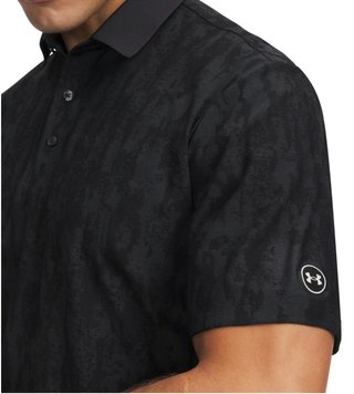 Under Armour Dry Jacquard polo homme, noir/anthracite