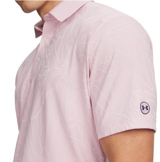 Under Armour Dry Jacquard polo homme, prime pink/pink dusk