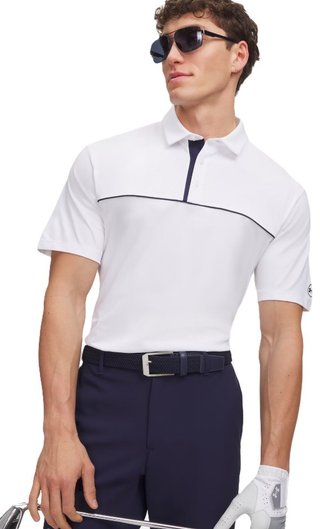 Under Armour Dry Horizon polo homme, blanc/bleu marine
