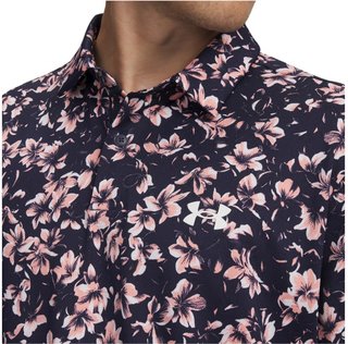Under Armour Matchplay Printed polo homme, midnight navy/posh pink
