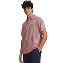Under Armour Matchplay Printed polo homme, posh pink/midnight navy