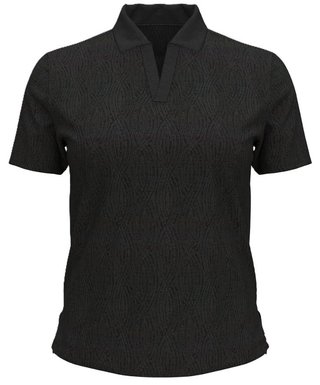 Under Armour Halo Bonded Jacquard polo femme, noir