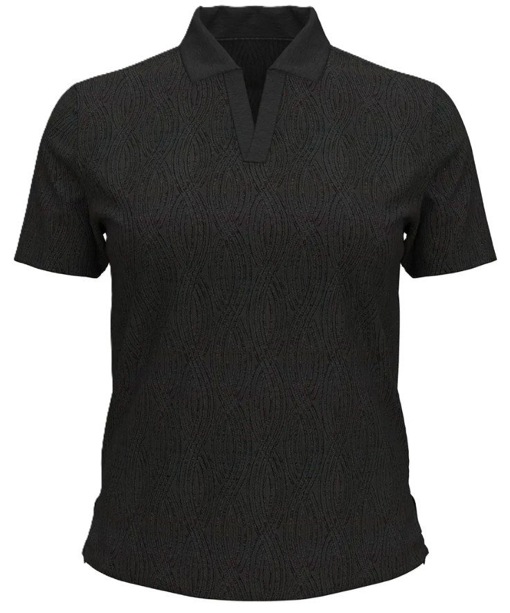 Under Armour Halo Bonded Jacquard polo femme, noir