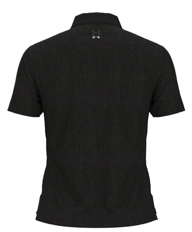 Under Armour Halo Bonded Jacquard polo femme, noir