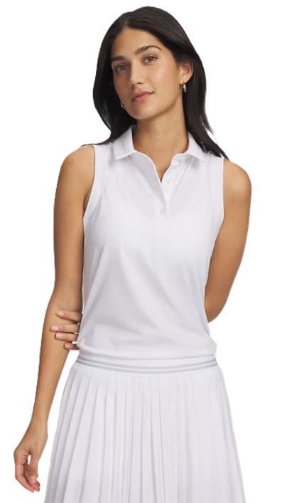 Under Armour Drive Sans Manches polo femme, blanc