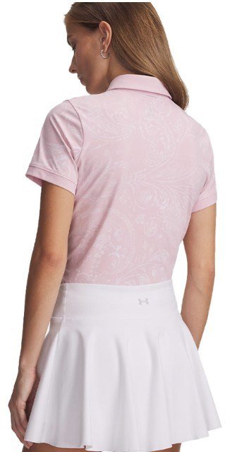 Under Armour Drive Printed polo femme, prime pink/white