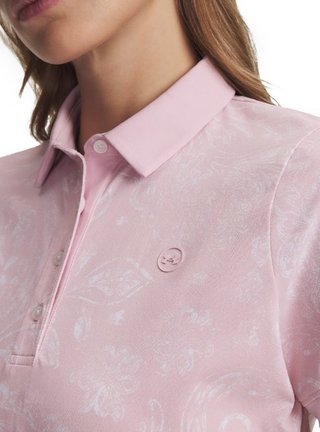 Under Armour Drive Printed polo femme, prime pink/white