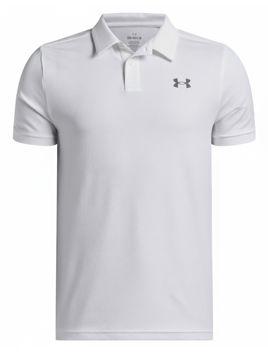 Under Armour Matchplay polo junior, blanc/castlerock