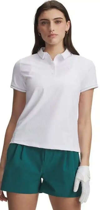 Under Armour Drive Chill polo femme, blanc/halo gray