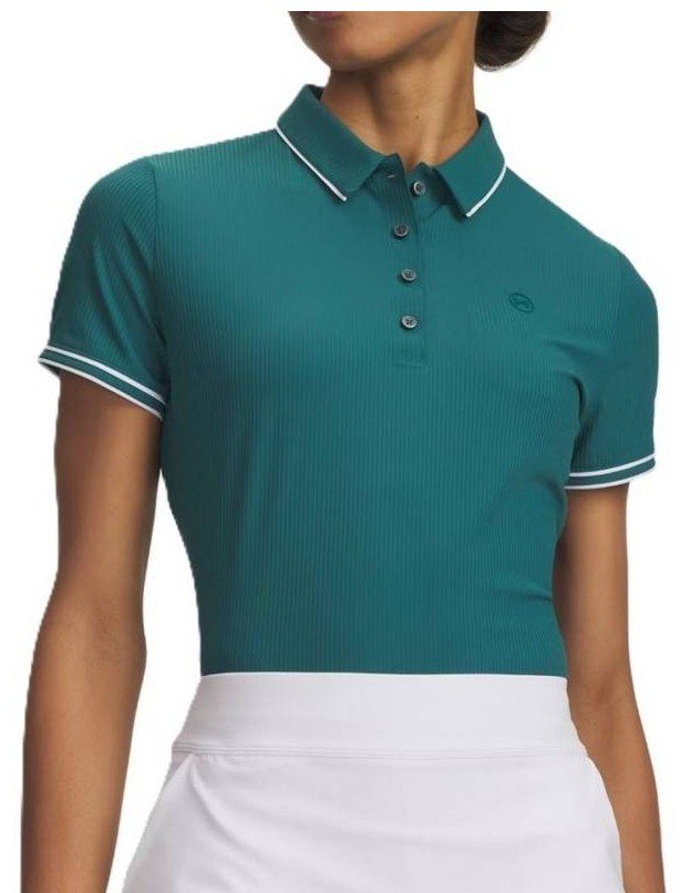 Under Armour Drive Chill polo femme, rack green/white