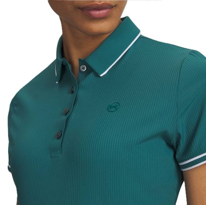 Under Armour Drive Chill polo femme, rack green/white