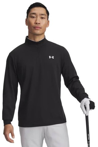 Under Armour MatchPlay 1/4 Zip sweat homme, noir/blanc