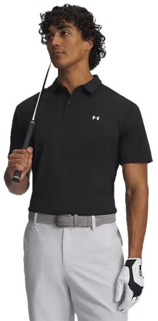 Under Armour Tee To Green Pique polo homme, noir/blanc