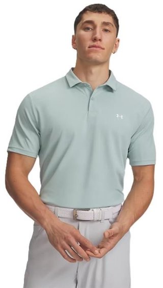 Under Armour Tee To Green Pique polo homme, bleu émail/blanc