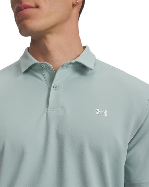 Under Armour Tee To Green Pique polo homme, bleu émail/blanc