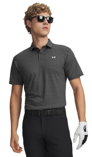 Under Armour T2G Printed polo homme, noir