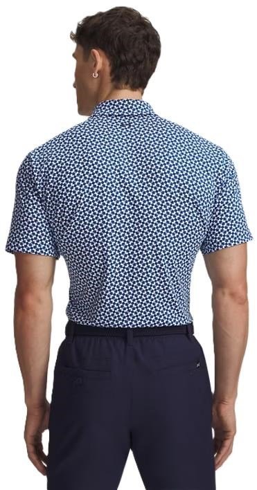 Under Armour UA T2G Printed polo homme, varsity blue/white/midnight navy