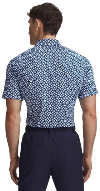 Under Armour UA T2G Printed polo homme, varsity blue/white/midnight navy