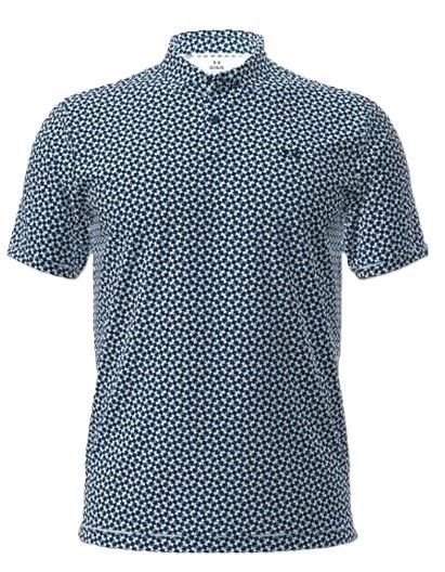 Under Armour UA T2G Printed polo homme, varsity blue/white/midnight navy