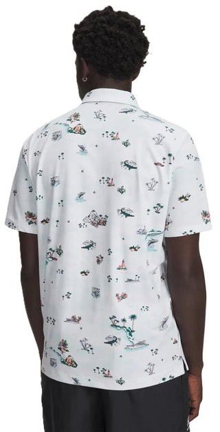 Under Armour ArmourDry Golf Trip Printed polo homme, blanc