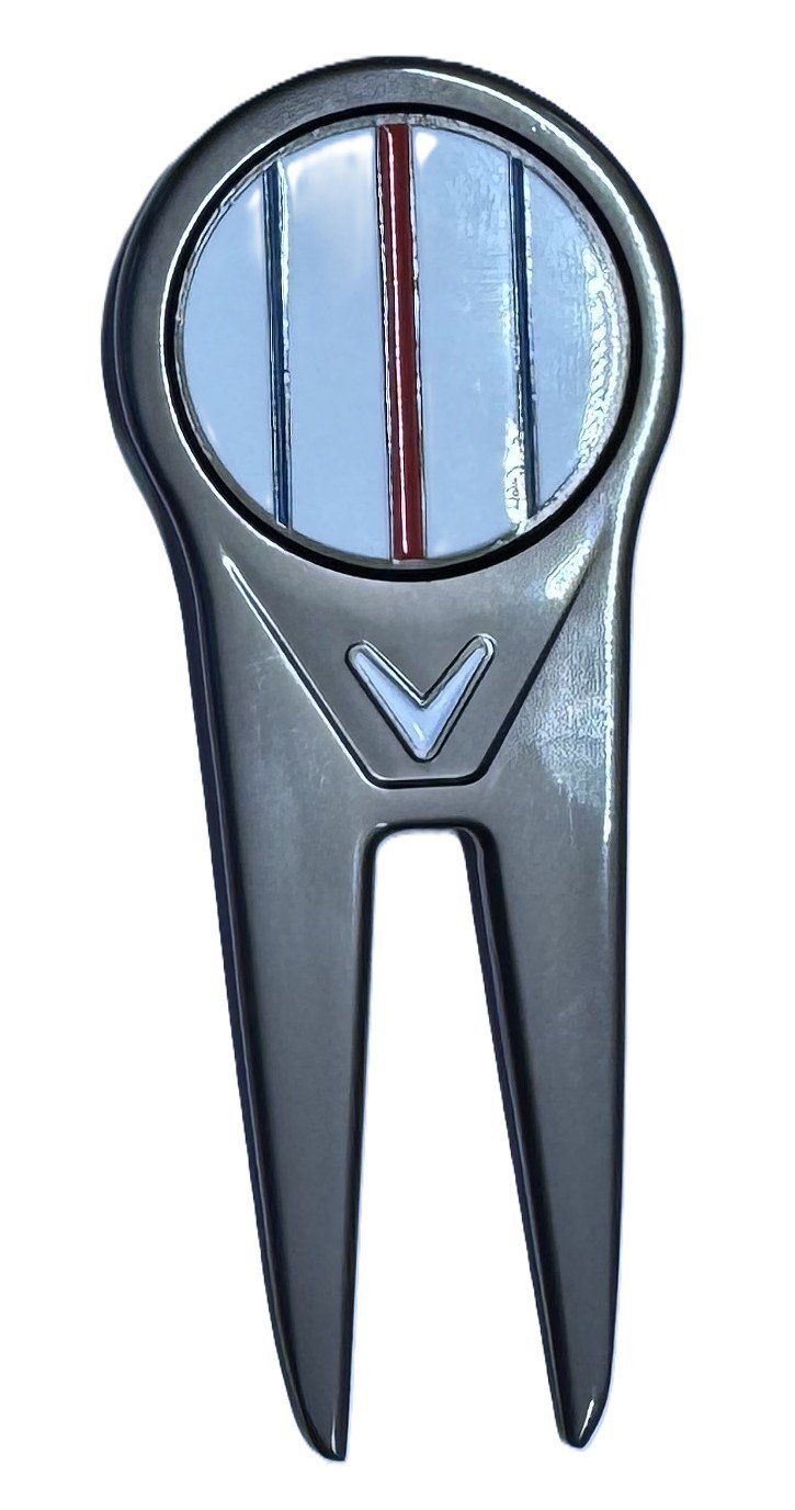 Callaway Divot Tool + Triple Track marker, gris