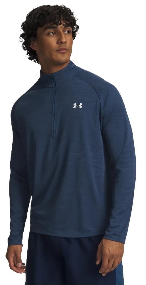Under Armour Tech Textured 1/2 Zip t-shirt homme, navy