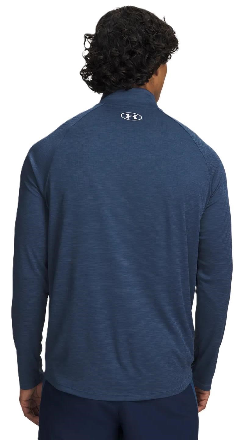 Under Armour Tech Textured 1/2 Zip t-shirt homme, navy