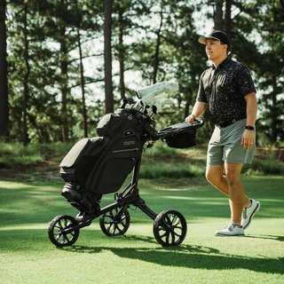 Bag Boy Nitron Auto-Open chariot manuel, noir/ardoise