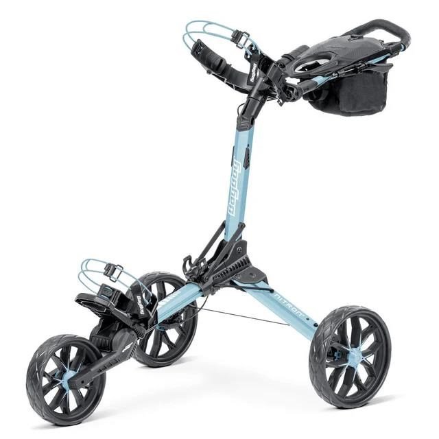 Bag Boy Nitron Auto-Open chariot manuel, bleu glace/blanc