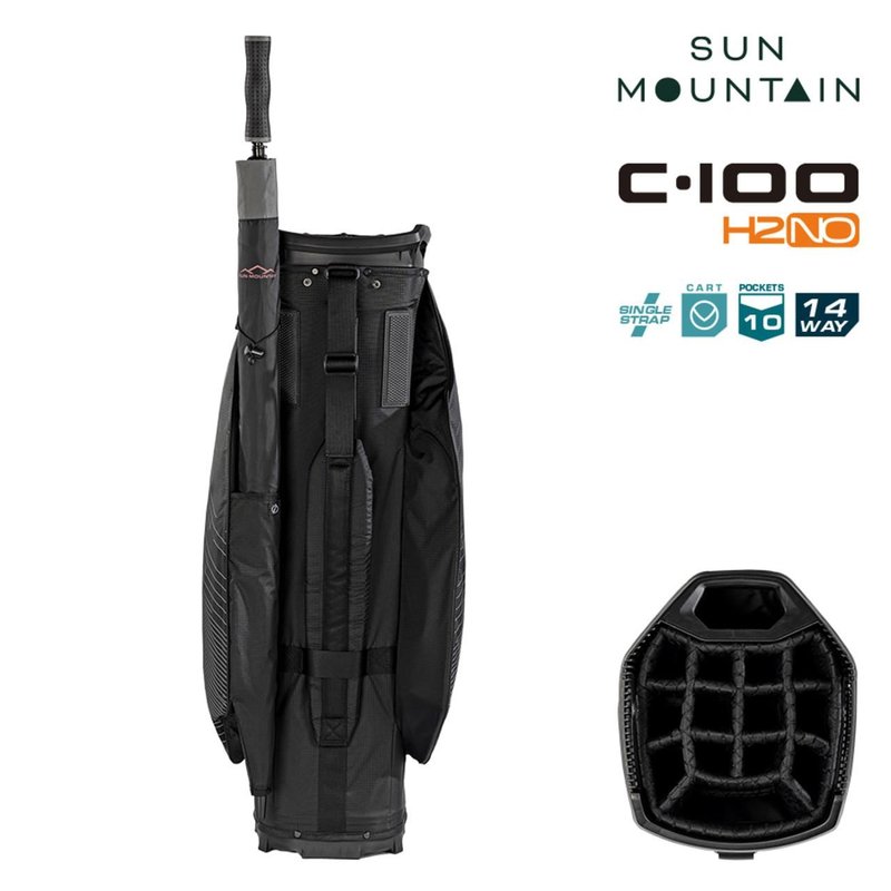 Sun Mountain H2NO C100 Waterproof cart bag, noir