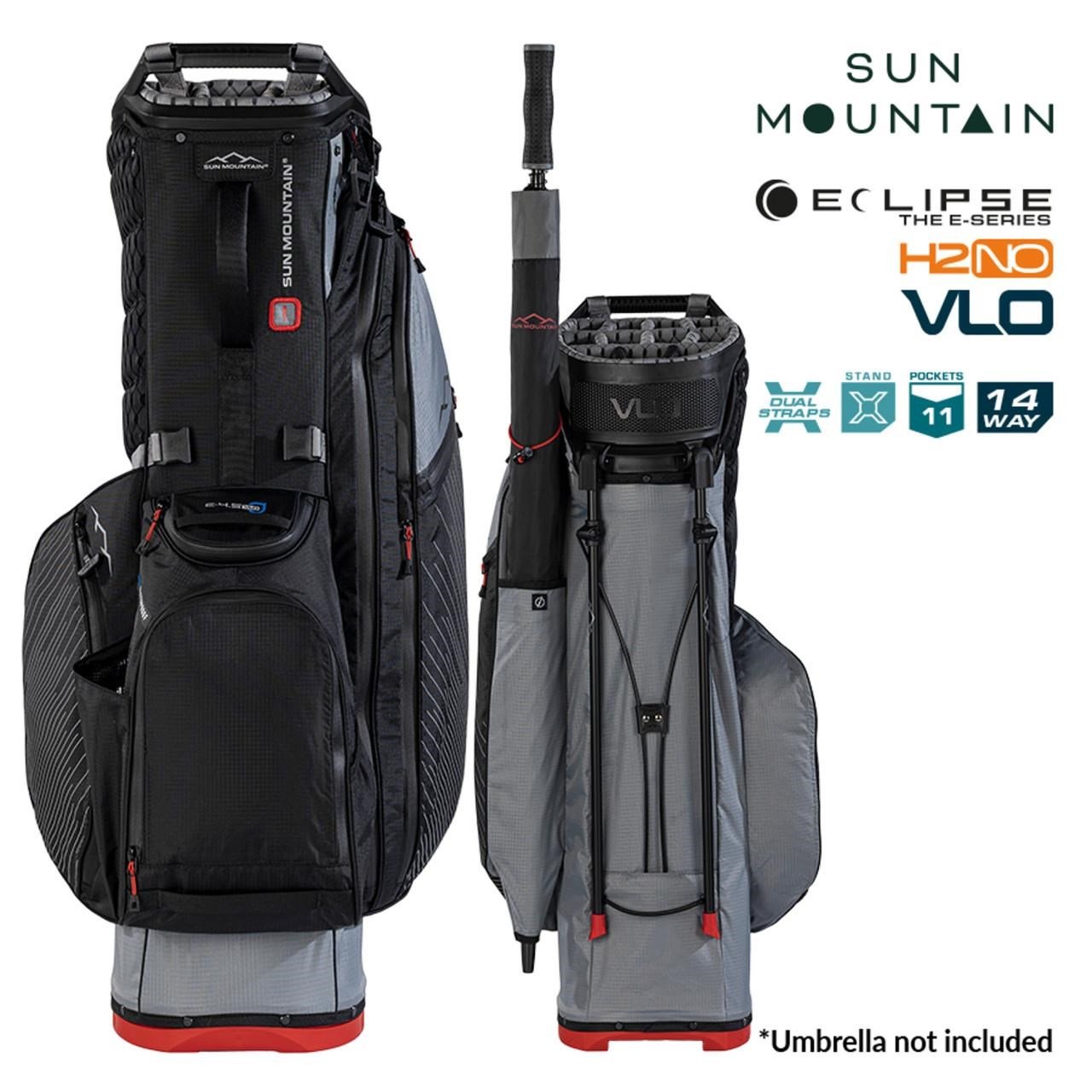 Sun Mountain H2NO E-4.5 14 Way VLO sac de golf trépied imperméable, nickel/black/red