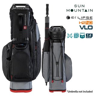 Sun Mountain H2NO E-4.5 14 Way VLO sac de golf trépied imperméable, nickel/black/red