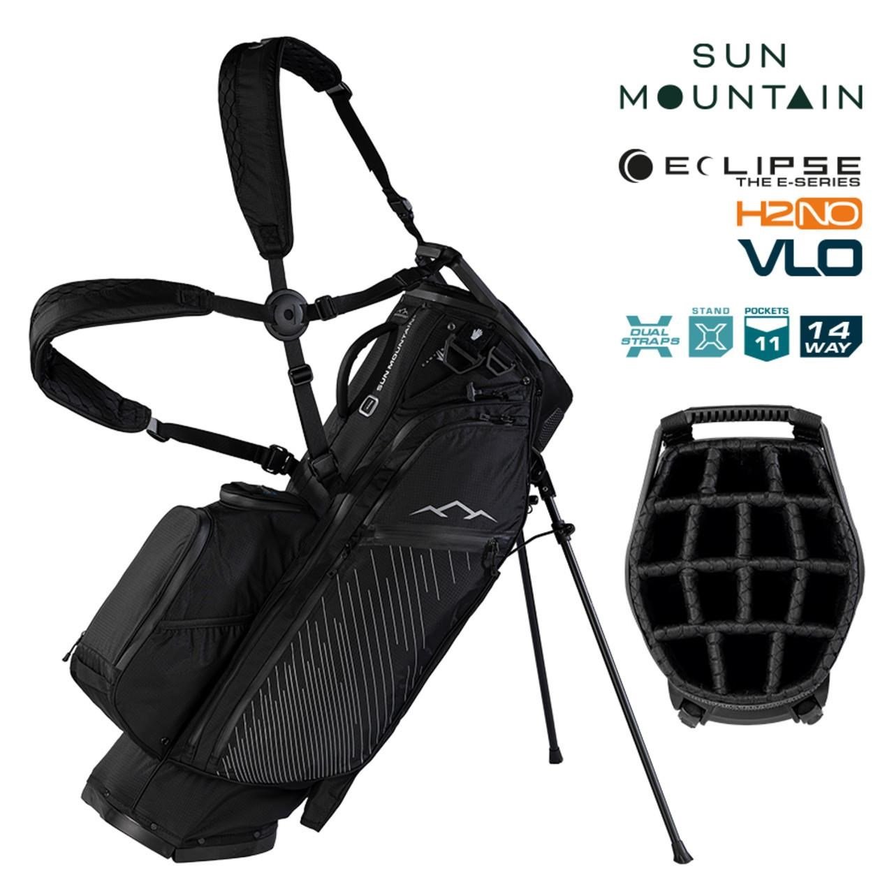 Sun Mountain H2NO E-4.5 14 Way VLO stand bag imperméable, black/steel