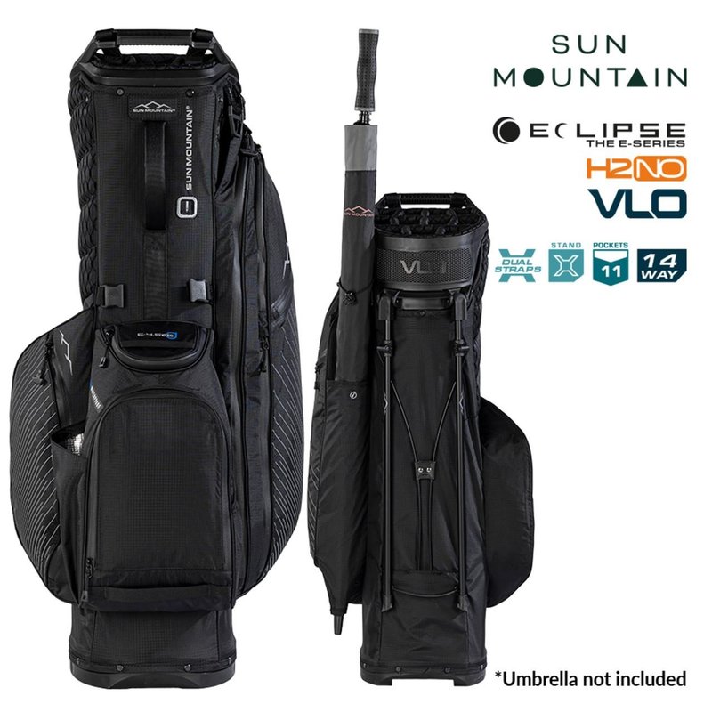 Sun Mountain H2NO E-4.5 14 Way VLO stand bag imperméable, black/steel
