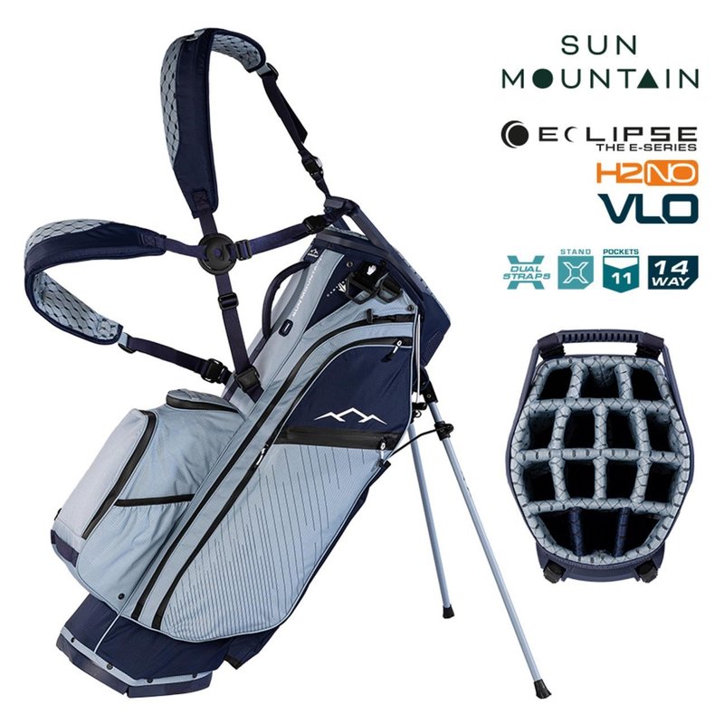 Sun Mountain H2NO E-4.5 14 WAY VLO sac stand bag imperméable, navy/ash