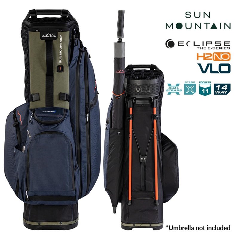 Sun Mountain H2NO E-4.5 14 Way VLO stand bag imperméable, black/ink/olive