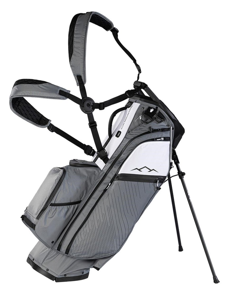 Sun Mountain H2NO E-4.5 14 Way VLO sac de golf trépied imperméable, nickel/blanc/noir