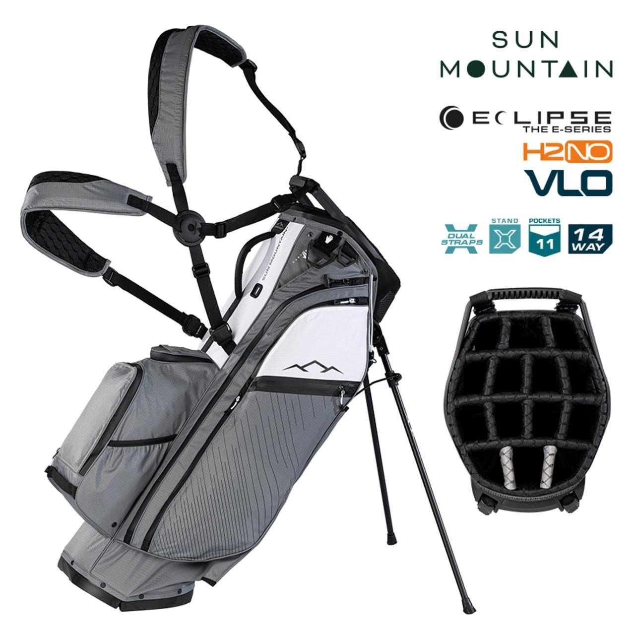 Sun Mountain H2NO E-4.5 14 Way VLO sac de golf trépied imperméable, nickel/blanc/noir