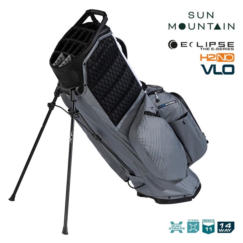 Sun Mountain H2NO E-4.5 14 Way VLO sac de golf trépied imperméable, nickel/blanc/noir