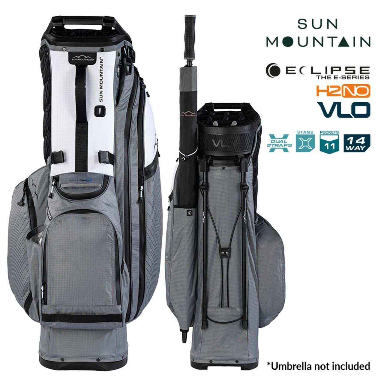 Sun Mountain H2NO E-4.5 14 Way VLO sac de golf trépied imperméable, nickel/blanc/noir