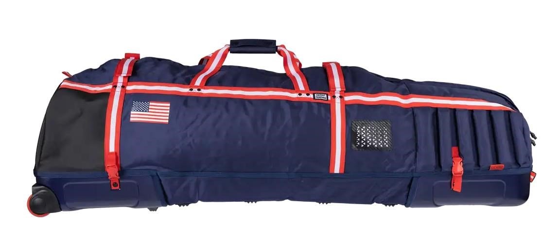 Sun Mountain Kube travel bag, navy/white/red