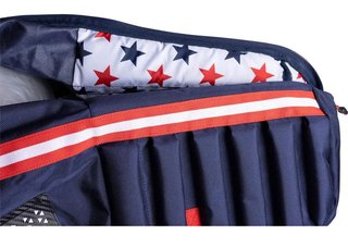 Sun Mountain Kube travel bag, navy/white/red