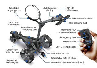 Motocaddy NEW M7 REMOTE DHC chariot électrique 2026, M7 Ultra Lithium, graphite