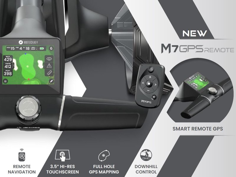 Motocaddy NEW M7 GPS REMOTE DHC chariot électrique 2026, M7 Ultra Lithium, graphite