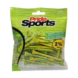 Pride Sports Special Edition Paint Splatter Tees (45 tees) 69 mm (2 3/4"), vert/jaune