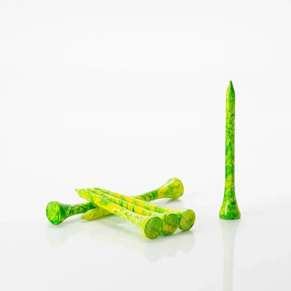 Pride Sports Special Edition Paint Splatter Tees (45 tees) 69 mm (2 3/4"), vert/jaune